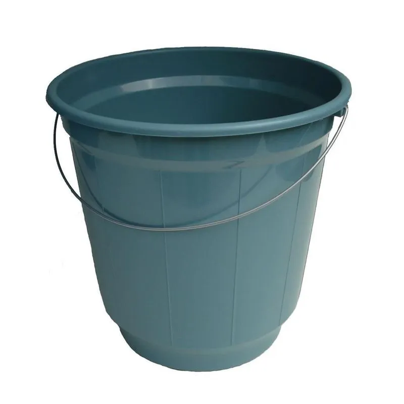 4 Baldes Plástico Frisado 8 Litros Multiuso Azul Arqplast