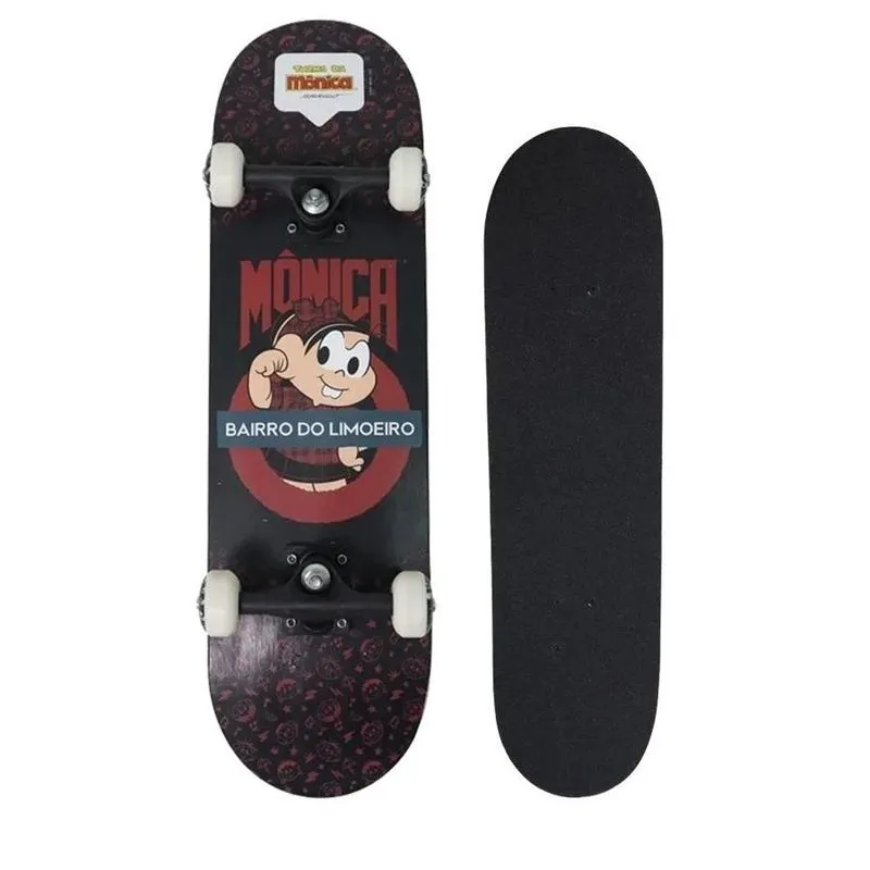 Skate Skateboard Criança Iniciante Radical Vermelho Mônica