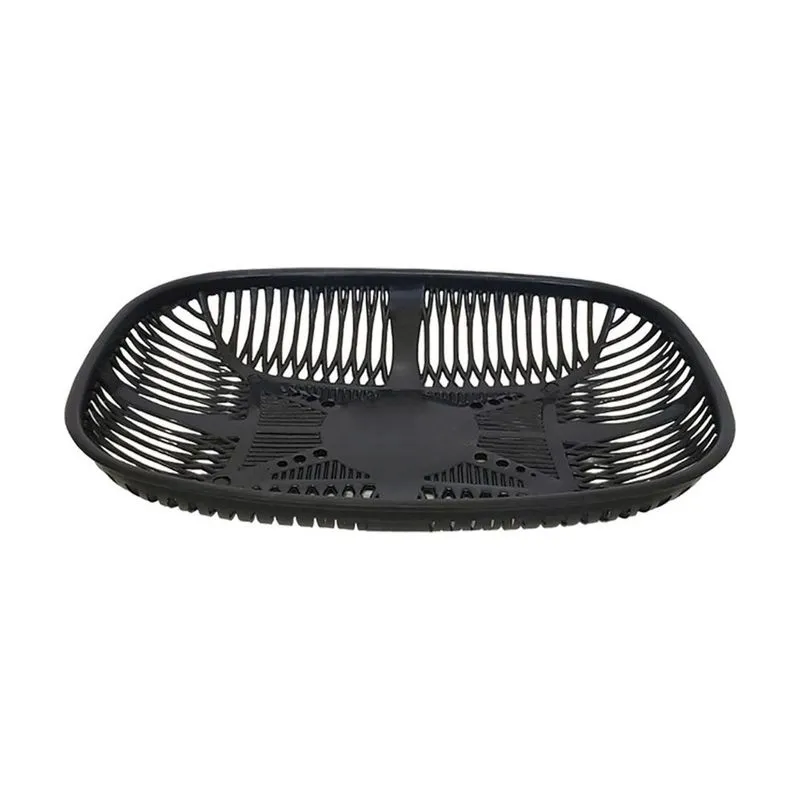 Fruteira Para Mesa Em Polipropileno Porta Pão Plástico Preto