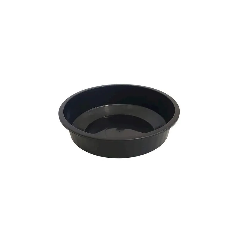Bacia Canelada Em Plástico 2,5 Litros 25 X 7,5cm Preto