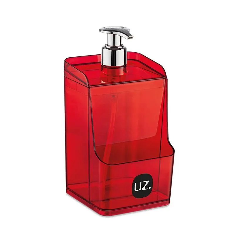 Organizador Pia Cozinha Porta Detergente Esponja Vermelho