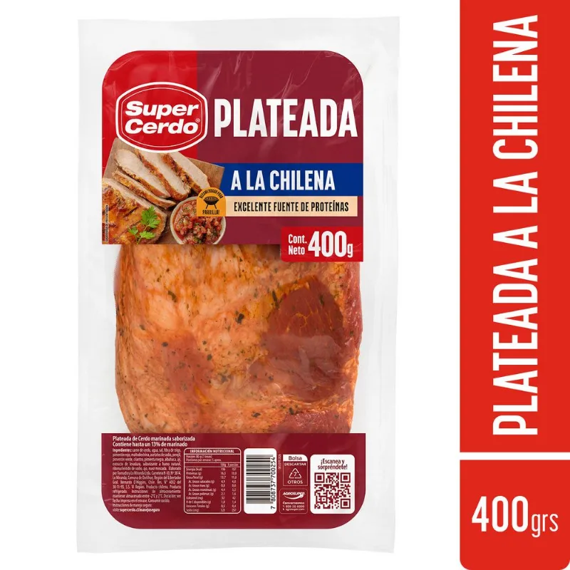 Plateada Lomo Chilena Cerdo Super Cerdo 400 g