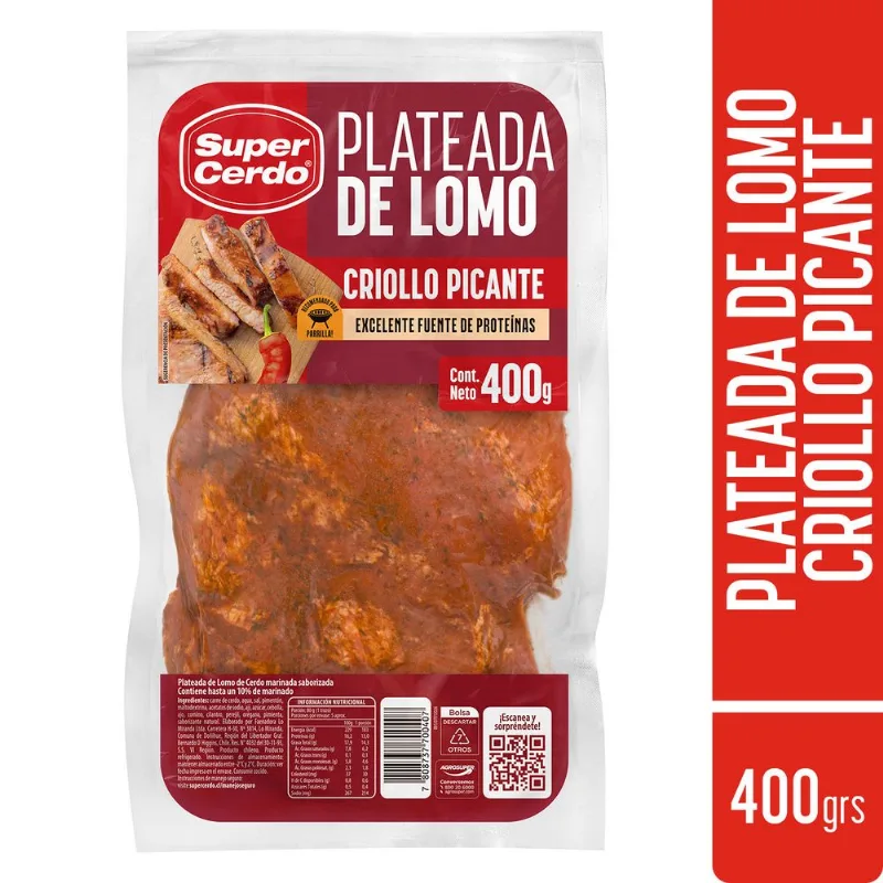 Plateada Lomo Criollo Cerdo Super Cerdo 400 g