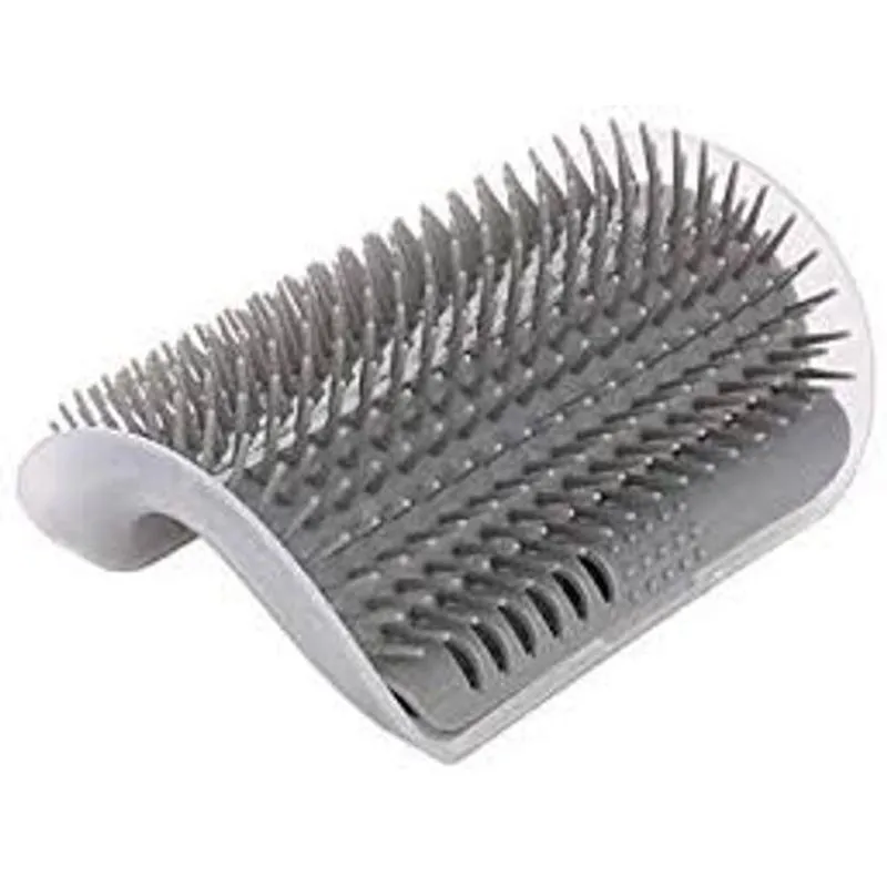 Escova Para Gatos De Parede Softer Cat Self Groomer Cinza