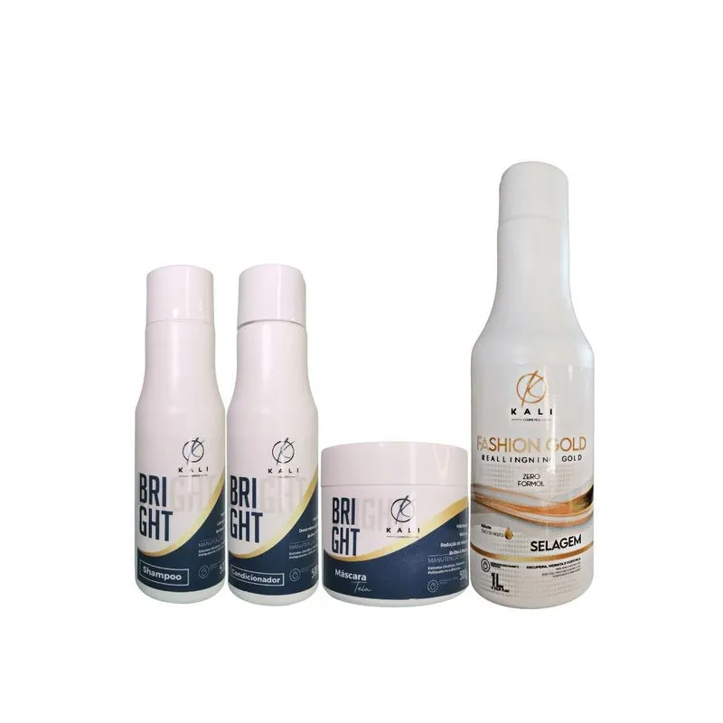 Progressiva Fashion Gold + Kit Pós Química Kali Cosmetics
