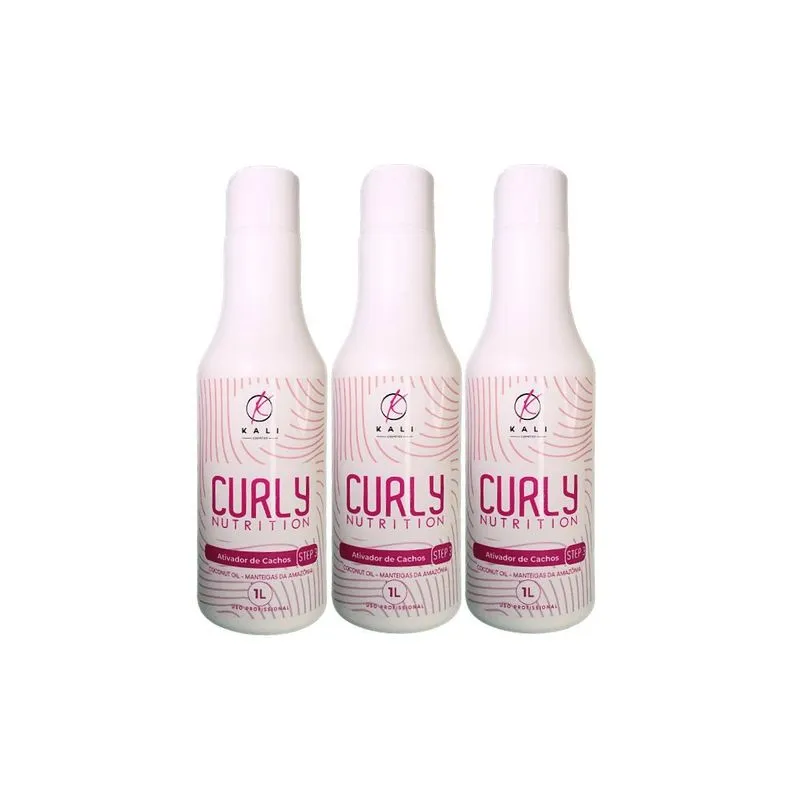 Kit Ativador Para Cachos Kali Cosmetics 3 Unidades Modelador