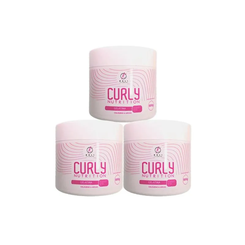Kit Máscara Gelatina Creme De Pentear Cachos Kali Cosmetics