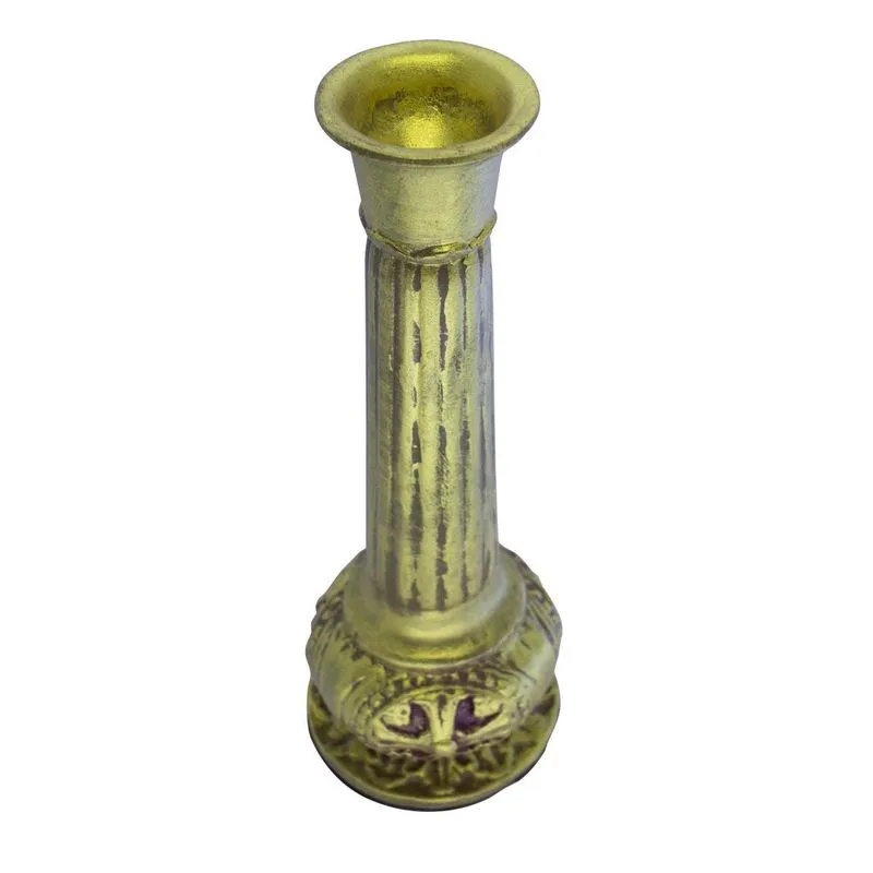Castiçal Barroco Artesanal 18cm Dourado