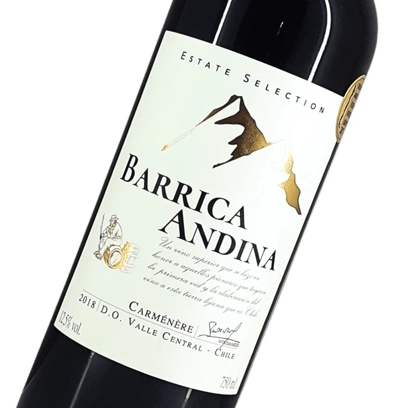Vinho Tinto Carmenere Chileno Estate Selection Barrica Andina 750 Ml