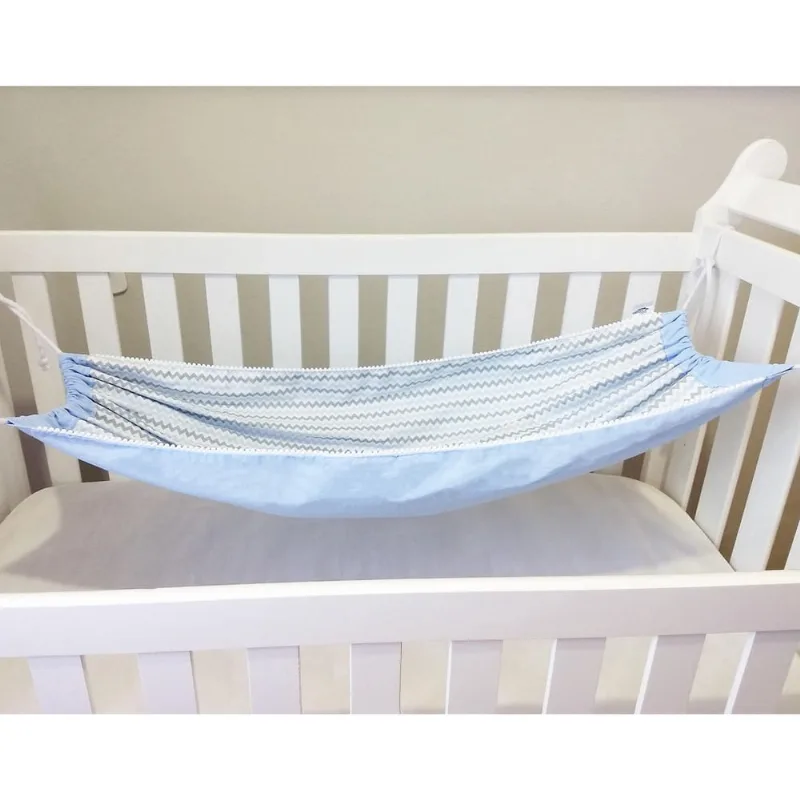 Rede De Berço Bebê Infantil Menino Chevron Azul Bebê Cinza