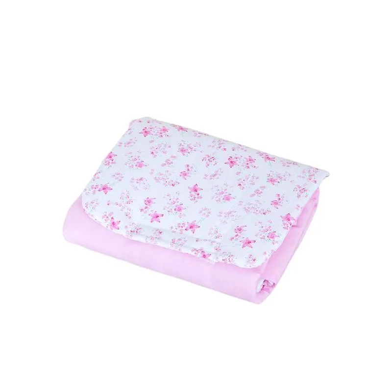Trocador Portátil Bebê Menina Floralzinho Rosa 2 Bolsos