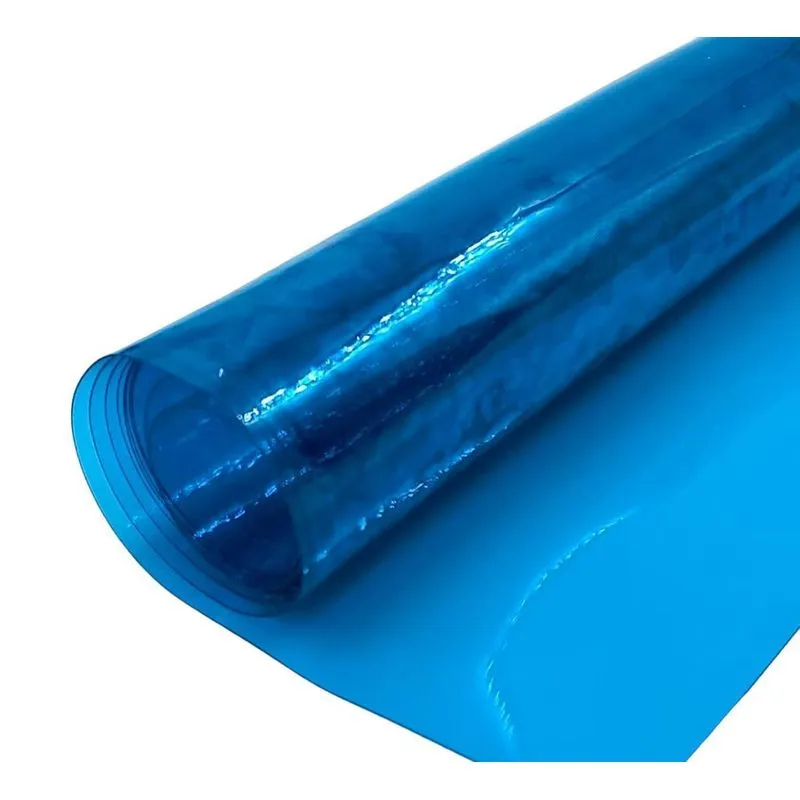 Plástico Colorido Pvc 0.40mm Azul Translucido - 50cm X 140cm