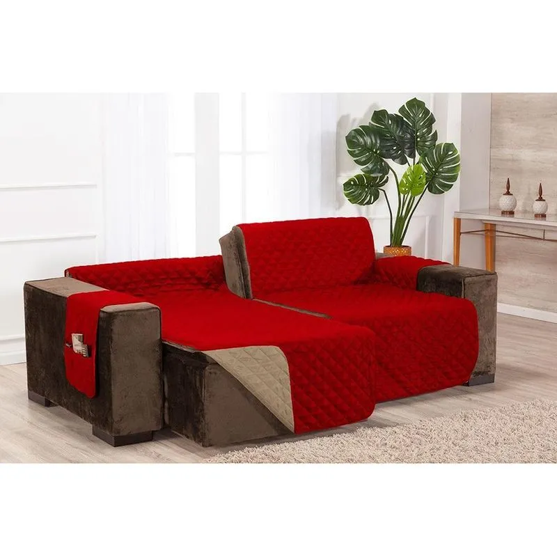 Protetor Sofá Retrátil 4 Lugares King Dupla Face Decorativo