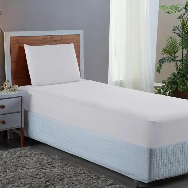 Roupa De Cama Solteiro 2 Pç 400 Fios Branca
