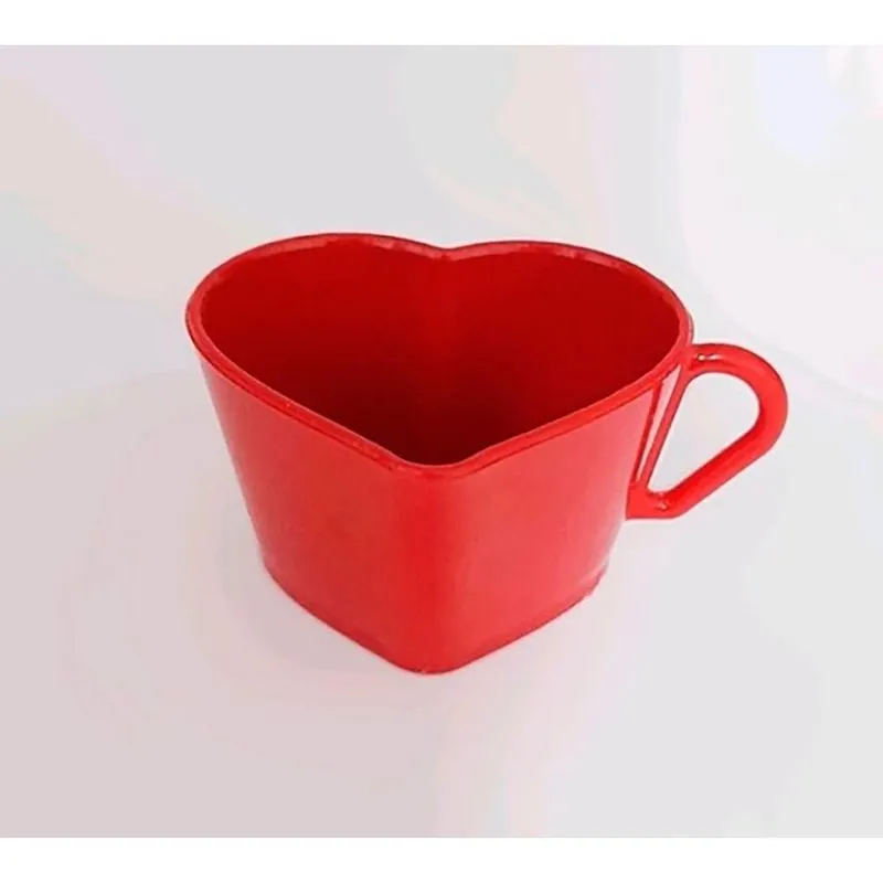 10 Xicaras De Coração Vermelha Chá Datarde Café Chocolate