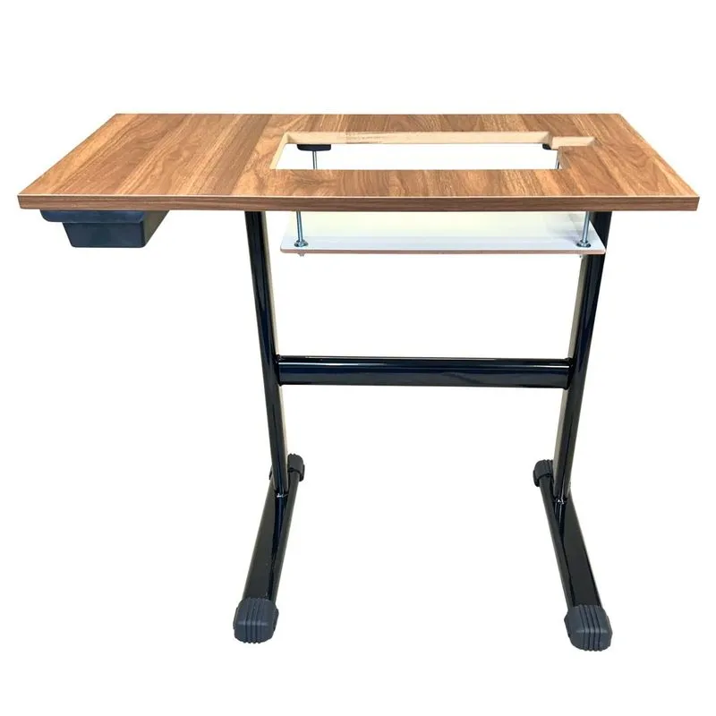 Mesa Slim Castanho C/pé Preto Para Singer Facilita Pro 4411