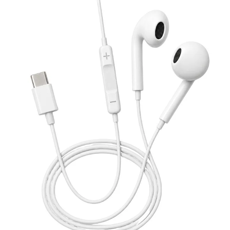 Fone de Ouvido com Fio Usb-C MDM Confort Classic Som Estéreo Baixa Latência Branco