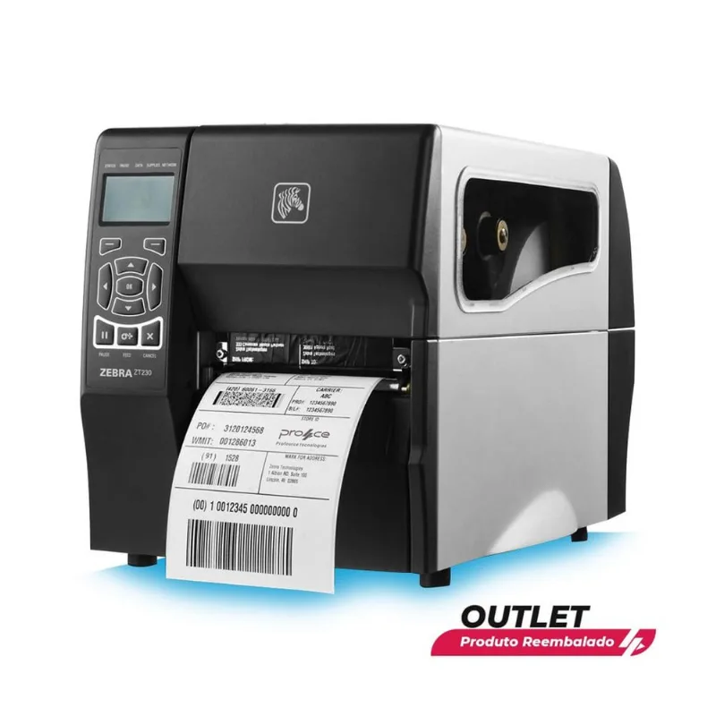 Usado: Impressora Térmica Zebra ZT230 USB e Serial