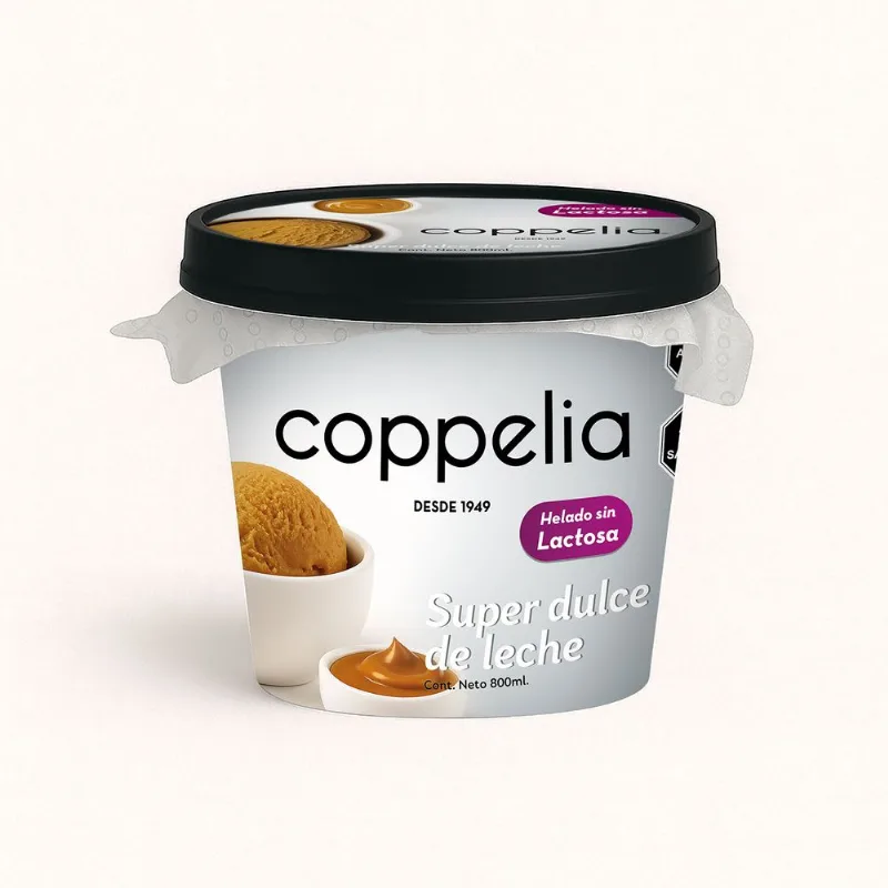 Helado Dulce de Leche Coppelia Sin Lactosa 800 ml