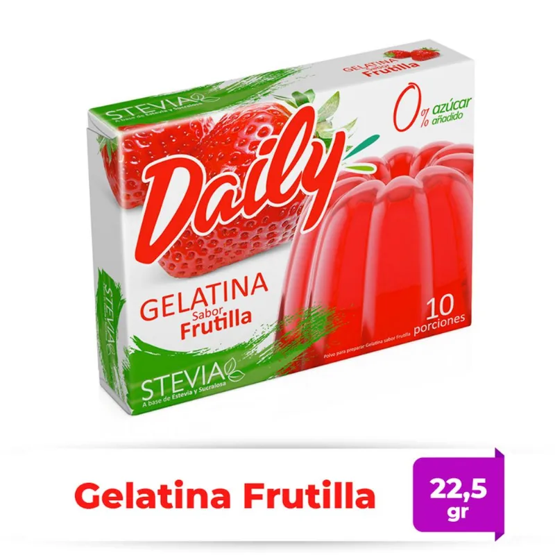 Gelatina Daily con Stevia Frutilla 22.5 g