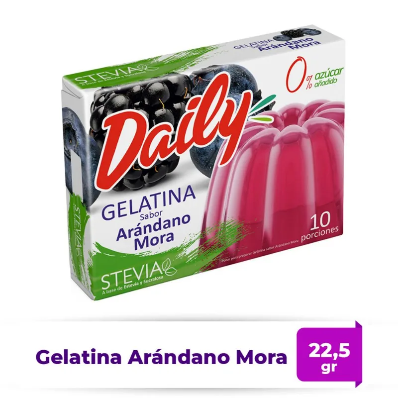 Gelatina Daily con Stevia Arándano Mora 22.5 g
