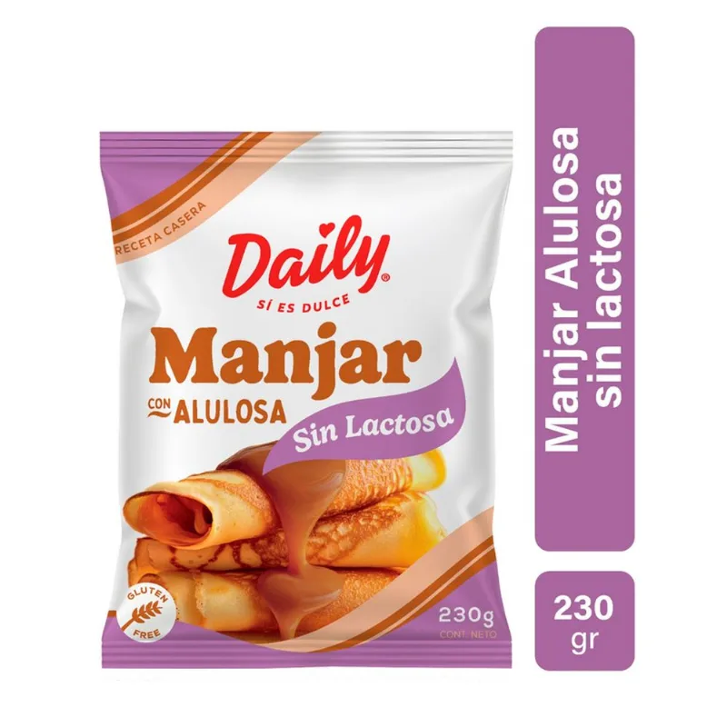 Manjar Daily Sin Lactosa Bolsa 230 g
