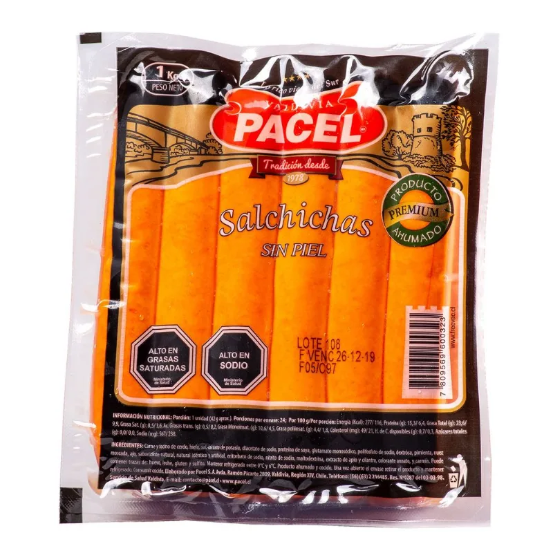 Salchichas Pacel 1 kg