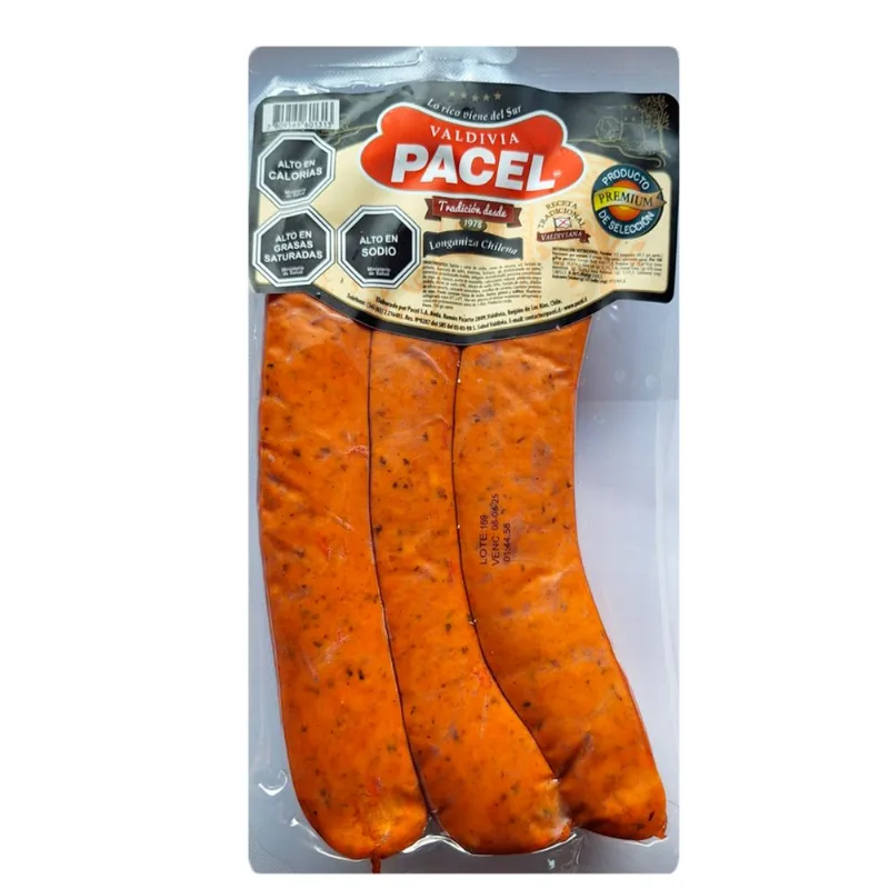 Longaniza Chilena Pacel Ahumada 500 g