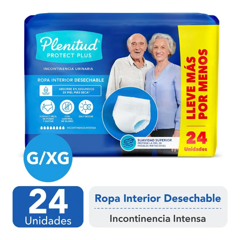 Ropa Interior Plenitud Protect Plus G/Xg 24 un.