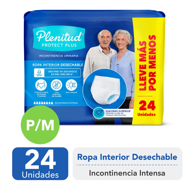 Ropa Interior Plenitud Protect Plus P/M 24 un.