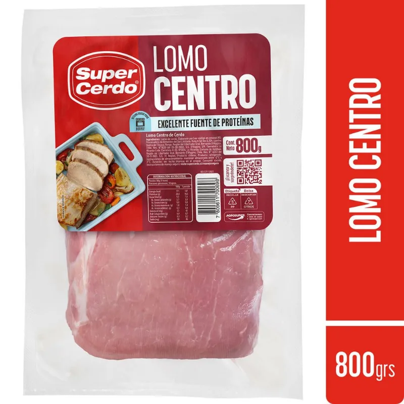Lomo Centro de Cerdo Super Cerdo 800 g