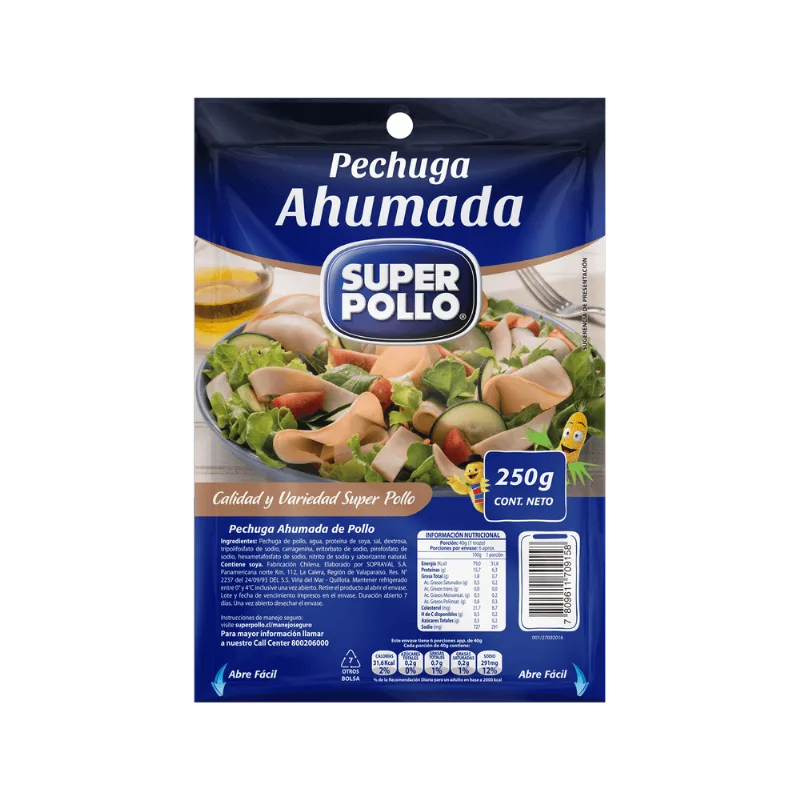 Pechuga de Pollo Ahumada Super Pollo 250 g