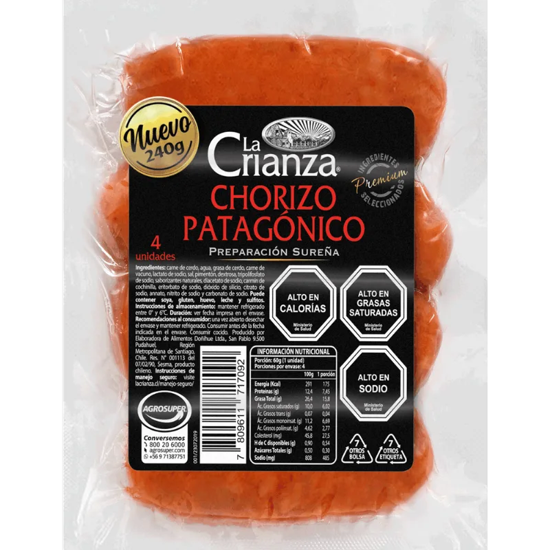 Chorizo Patagónico La Crianza 240 g