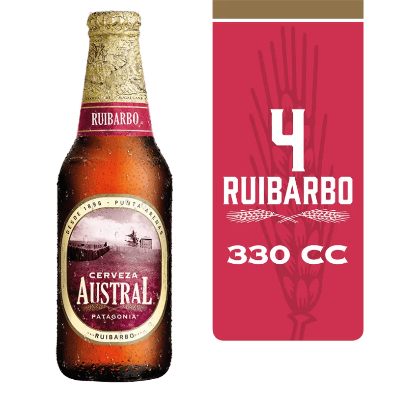 Pack 4 un. Cerveza Austral Ruibarbo 5.7° 330 cc
