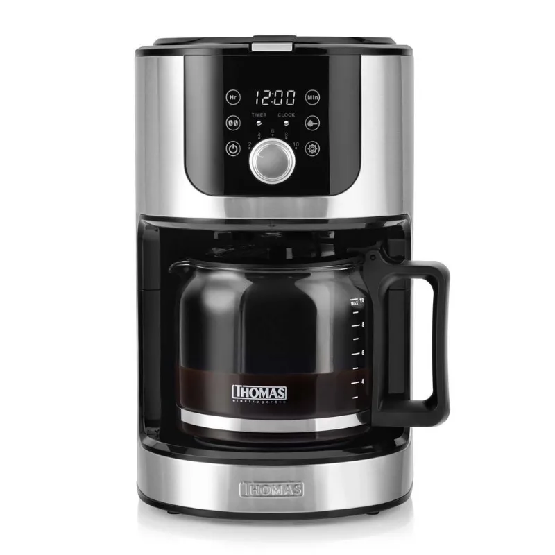Cafetera THOMAS Espresso Aromakaffee TH-145DMI Plateado Negro