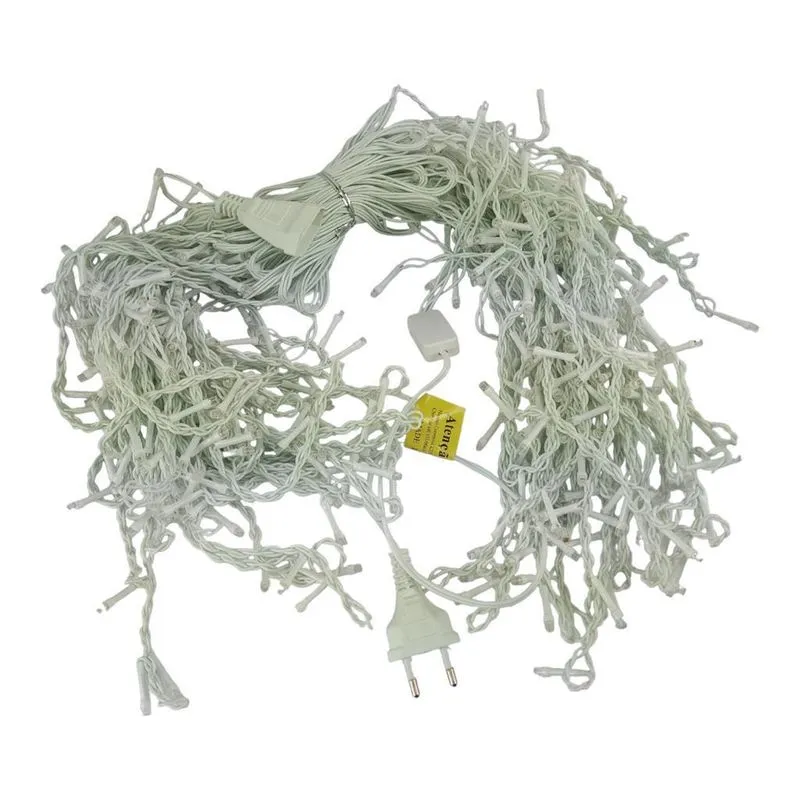 Cascata Natal Decoração 400 Leds 10mt 127v Resistente Verde