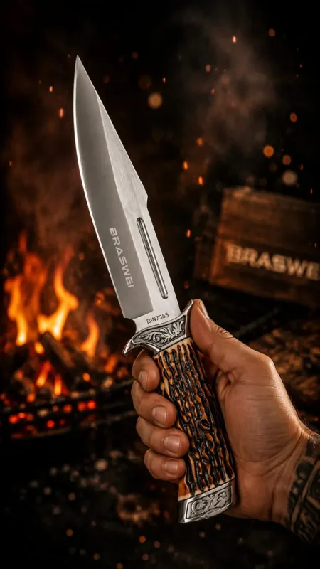 Faca para Churrasco Braswei 30,5cm em aço inox