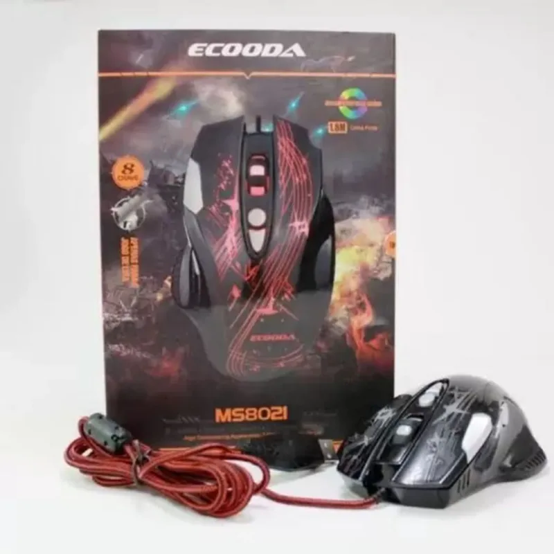 Mouse Gamer Com Fio Usb Programável Rgb 4600dpi MS-8021