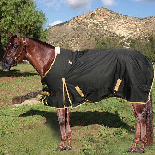 Professionals Choice Equisential 600D Winter Turnout Blanket Black/Tan / 78