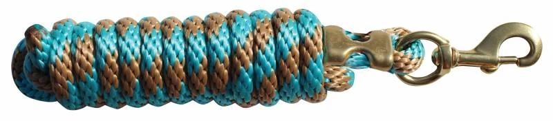 Professionals Choice Poly Lead Rope Tan/Turquoise / 10 ft