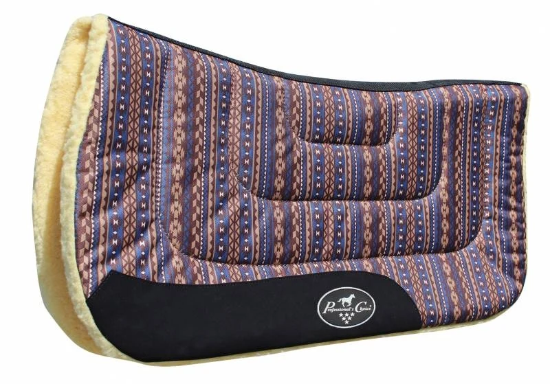 Professionals Choice ComfortFit Contoured Work Saddle Pad Tribal Navy / 31 x 32