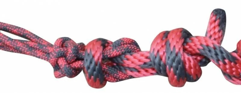 Professionals Choice Rope Halter with Lead Coral/Charcoal / Horse Average (800-1100lbs)