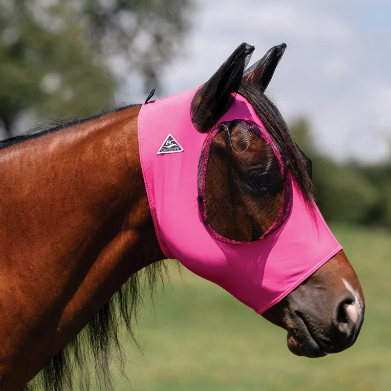 Professionals Choice ComfortFit Fly Mask Solid Pink / Cob