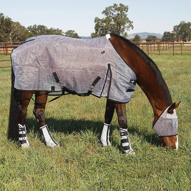 Professionals Choice Fly Sheet & Mask Combo Gray/Black / 84