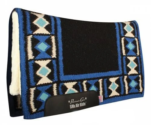 Pro Choice Hourglass SMX Wool Saddle Pad Black/Royal / 30 X 34