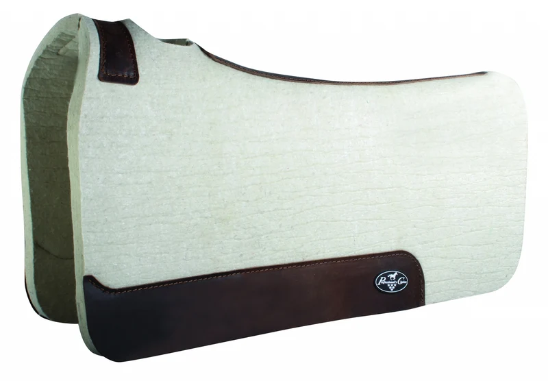 Professionals Choice ComfortFit Wool Saddle Pad Tan / 1" Felt Bottom