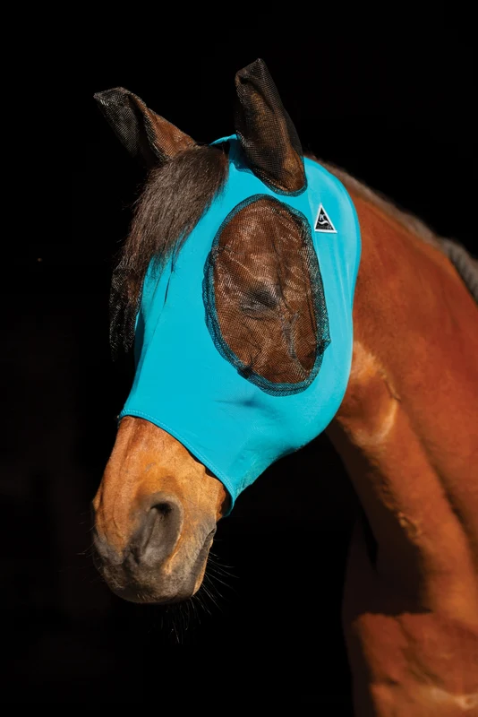 Professionals Choice ComfortFit Fly Mask Solid Pacific / Pony