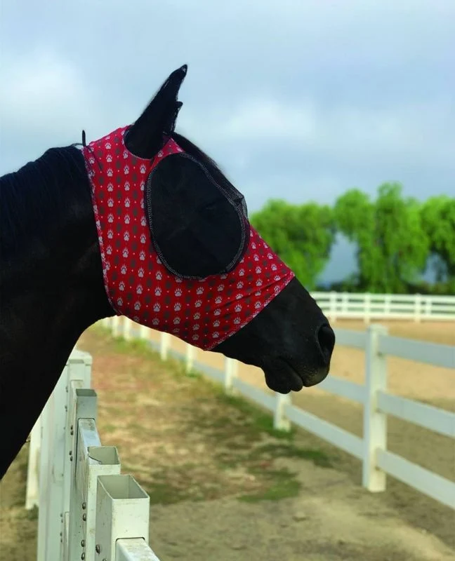 Professionals Choice Comfort Fit Lycra Fly Mask Po Bearpaw / Horse