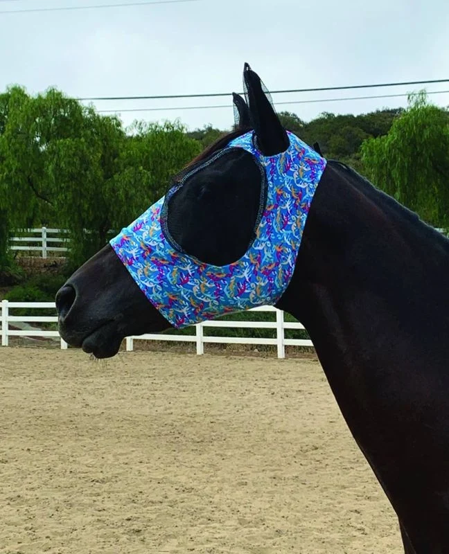 Professionals Choice Comfort Fit Lycra Fly Mask Po Bones / Horse