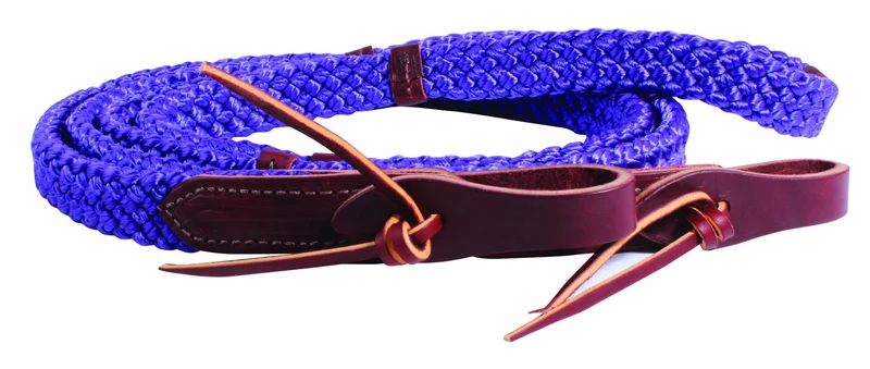 Schutz By Professionals Choice Quiet Control Single Reins Purple / 9'